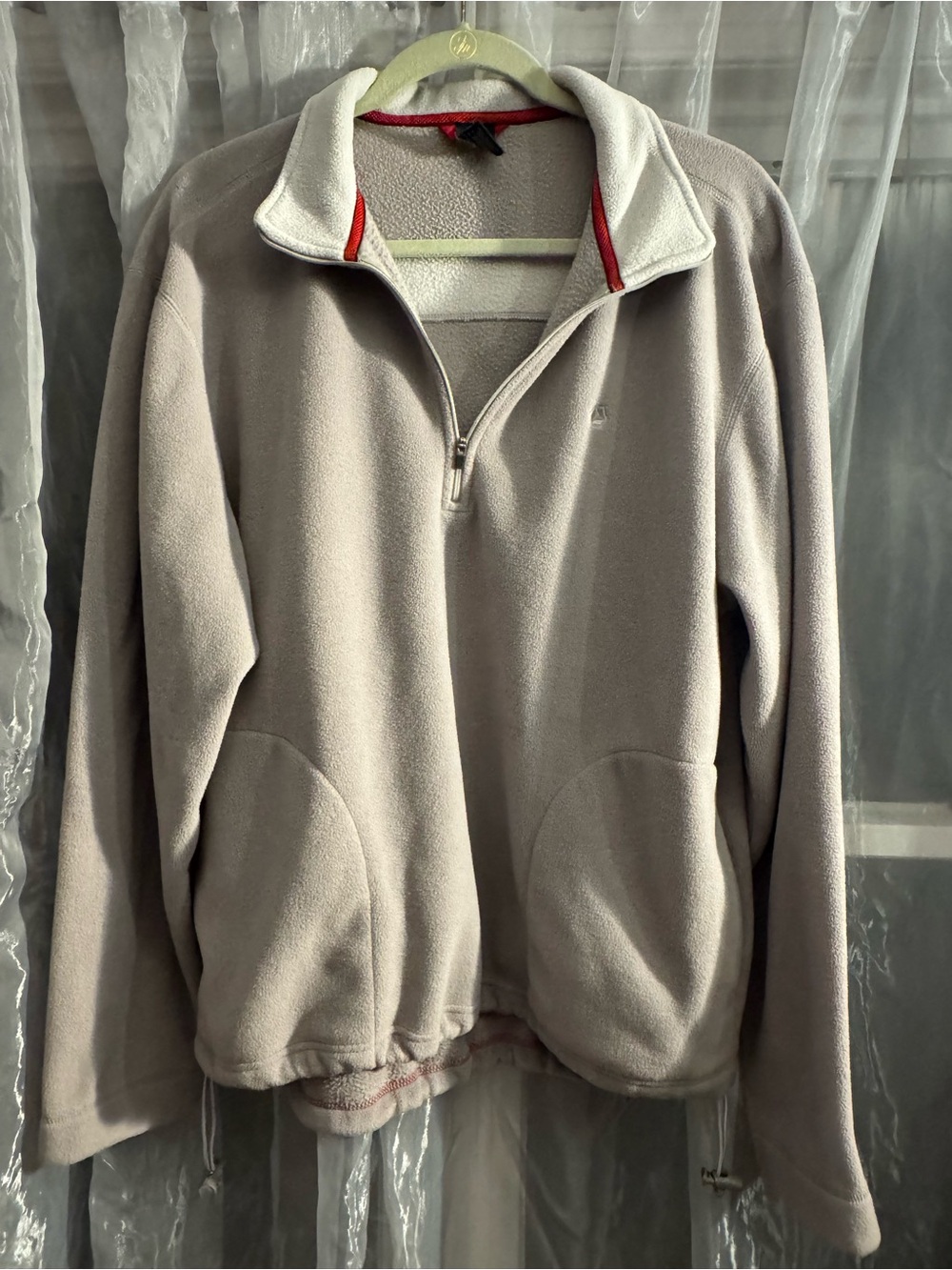 Vintage 90s Old Navy Outdoor Beige Quarter Zip Fleece Jacket
